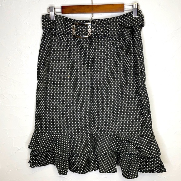 - Two tcv Gray/Blue Ruffled Pencil/Tulip Skirt with belt NWT - Picture 2 of 11